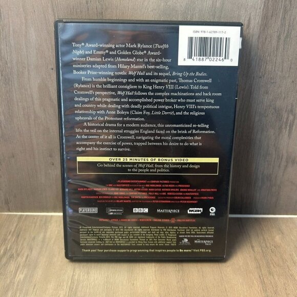Wolf Hall DVD PBS Masterpiece Drama Mark Rylance Damian Lewis Claire Foy BBC - Picture 2 of 2